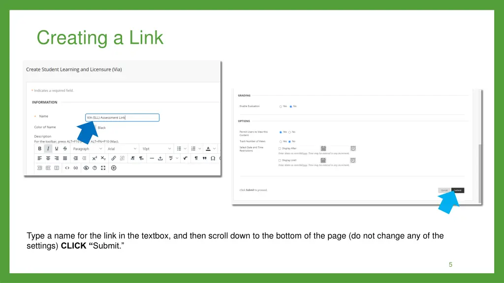 creating a link 1