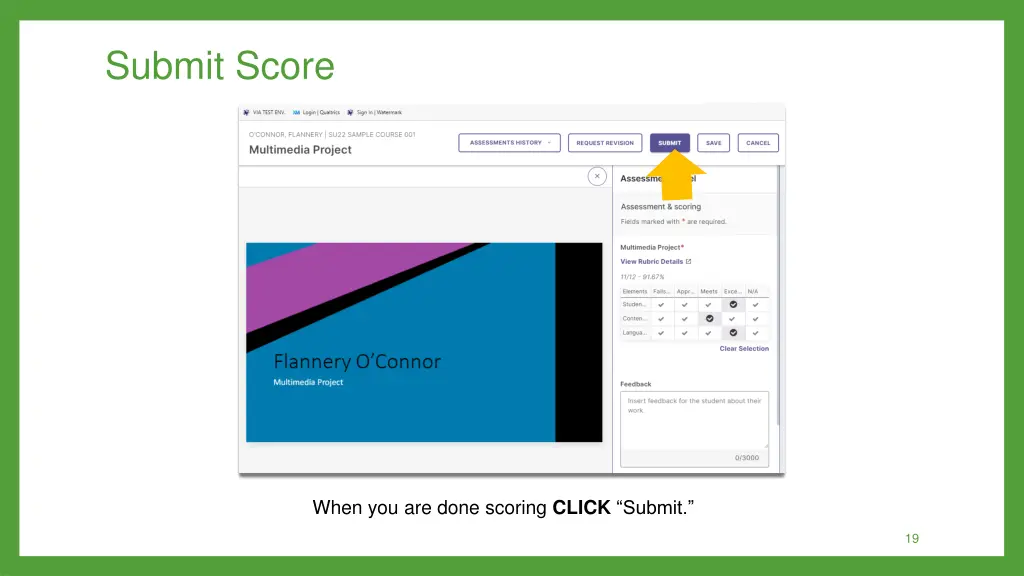 submit score