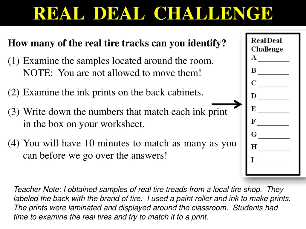 real deal challenge