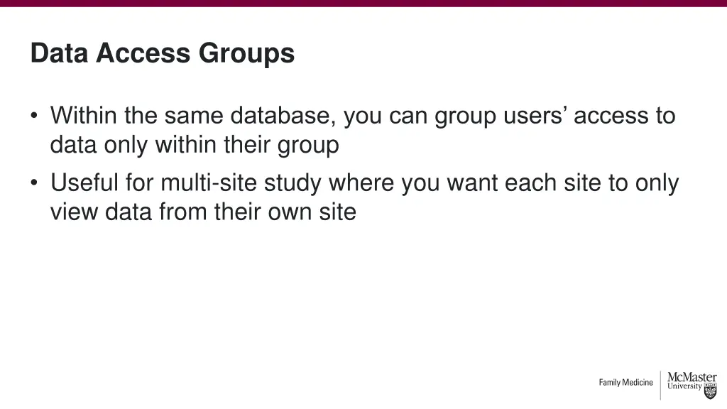 data access groups