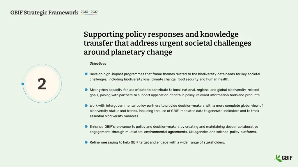 supporting policy responses and knowledge