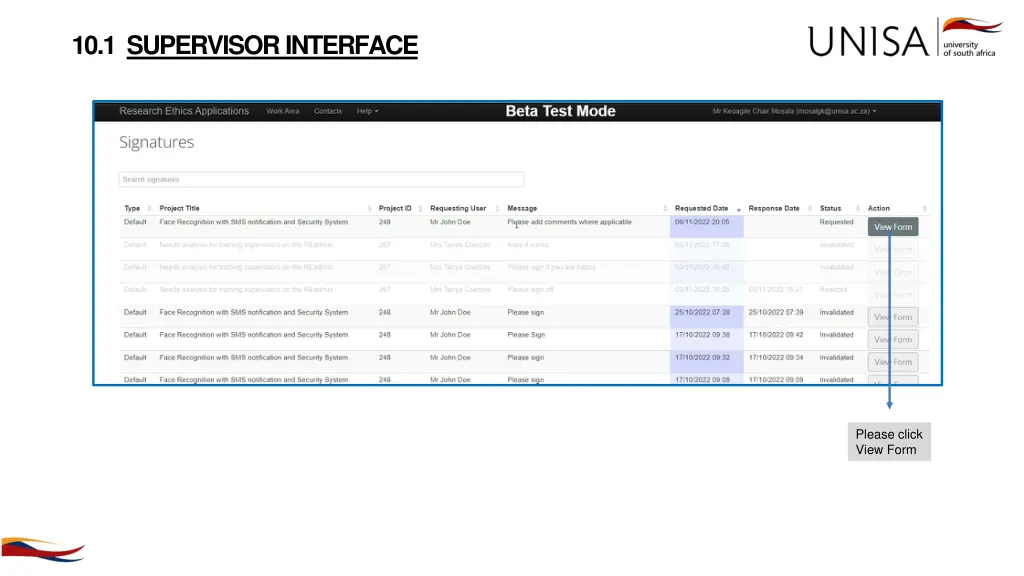 10 1 supervisor interface