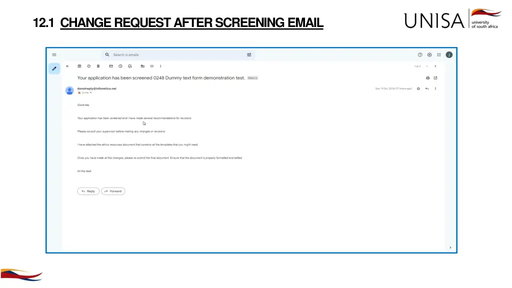 12 1 change request after screening email