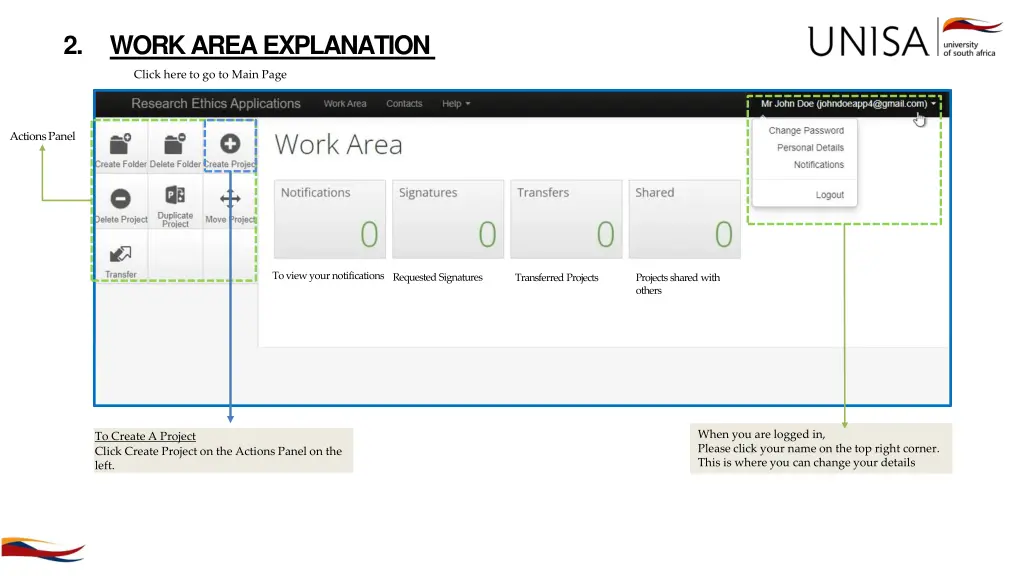 2 work area explanation