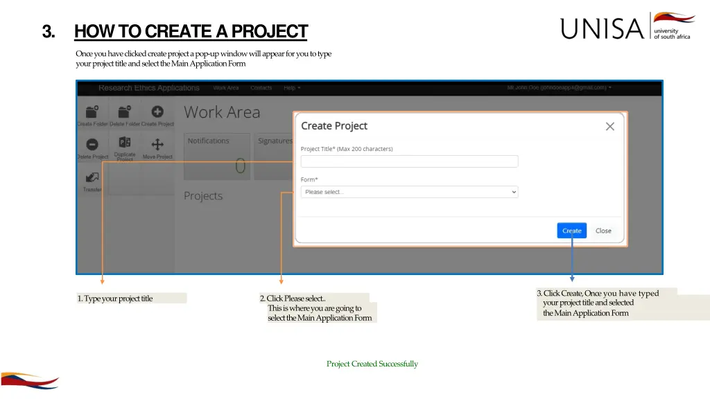 3 how to create a project