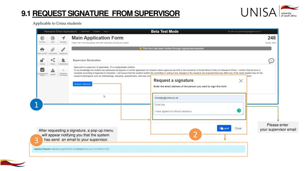 9 1 request signature from supervisor