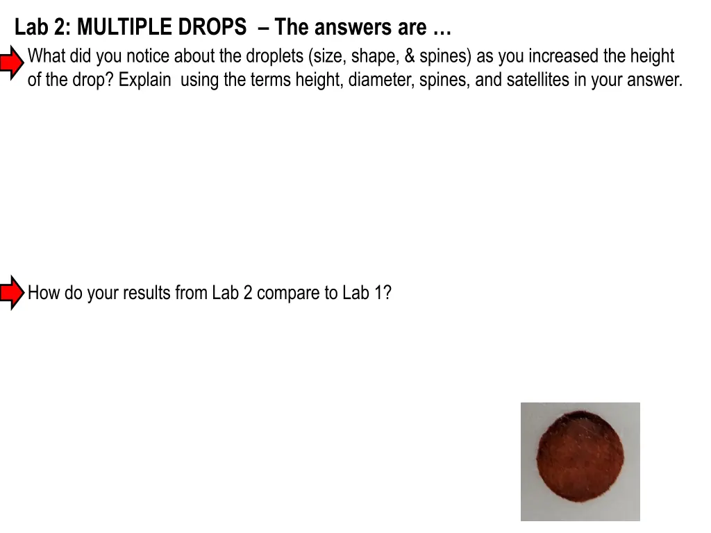 lab 2 multiple drops the answers are what