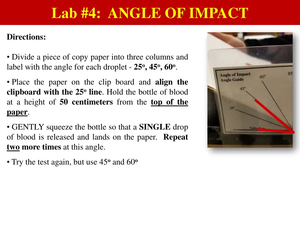 lab 4 angle of impact