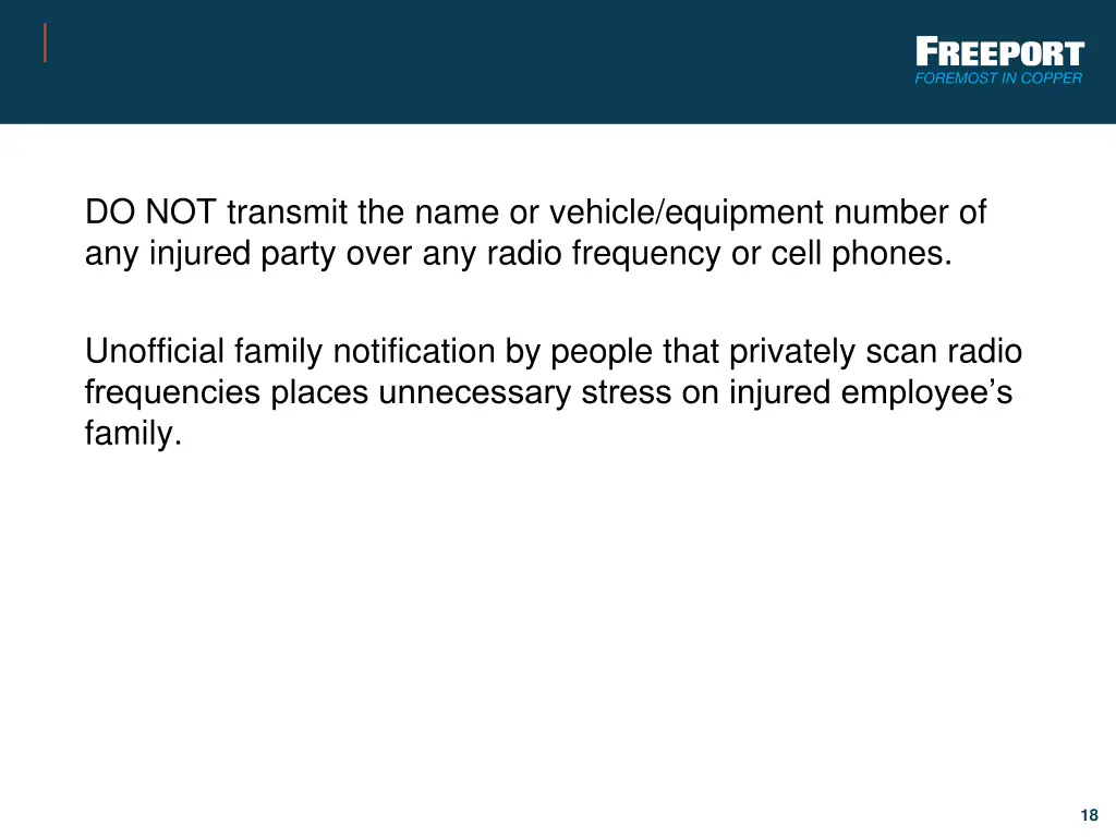 do not transmit the name or vehicle equipment