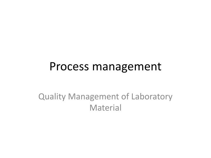 process management