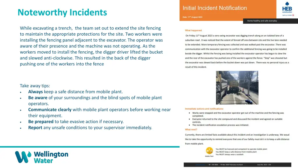 noteworthy incidents