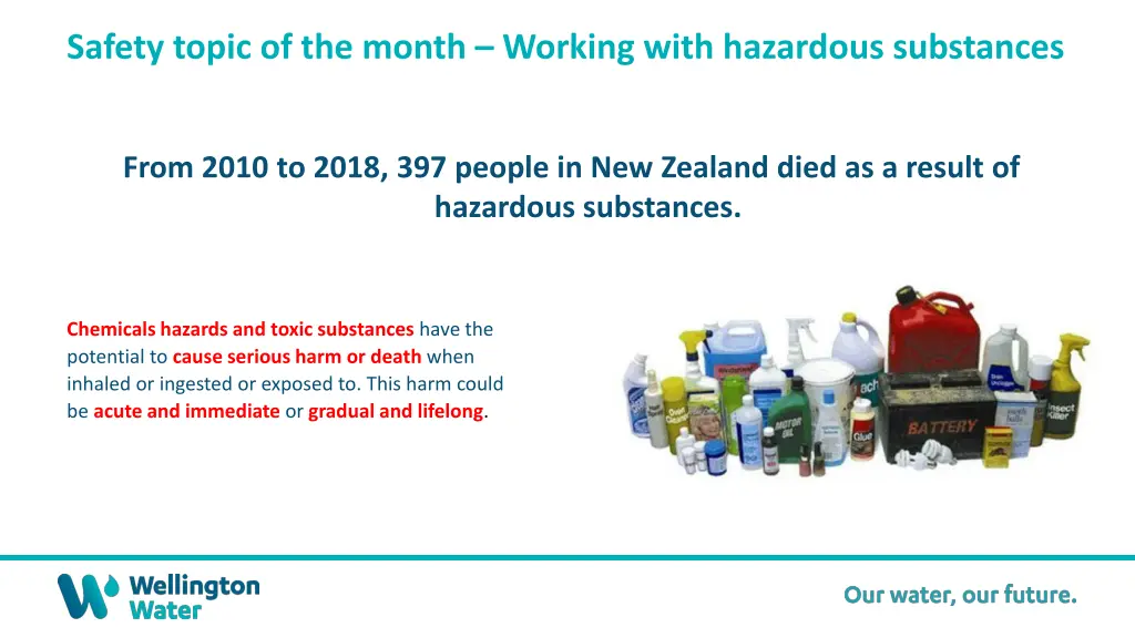 safety topic of the month working with hazardous