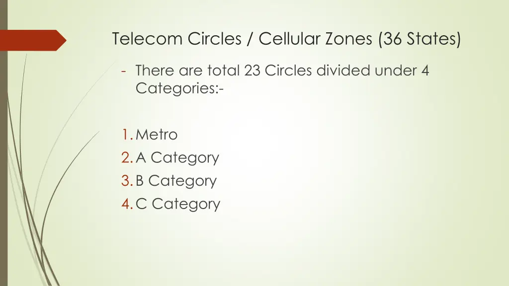 telecom circles cellular zones 36 states