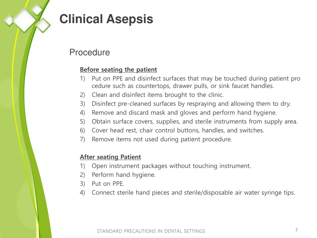 clinical asepsis