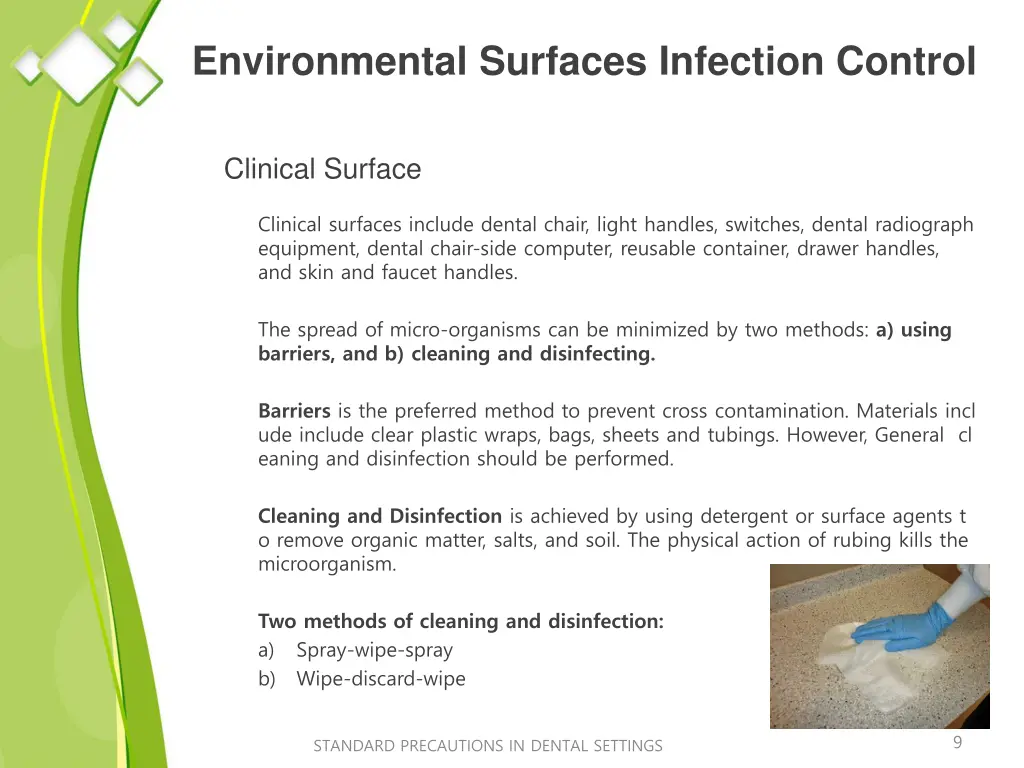 environmental surfaces infection control