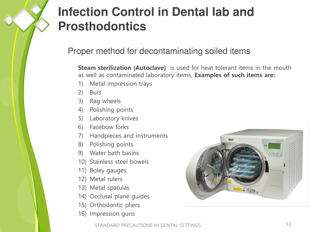 infection control in dental lab and prosthodontics 1