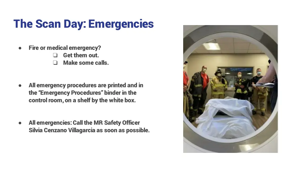 the scan day emergencies