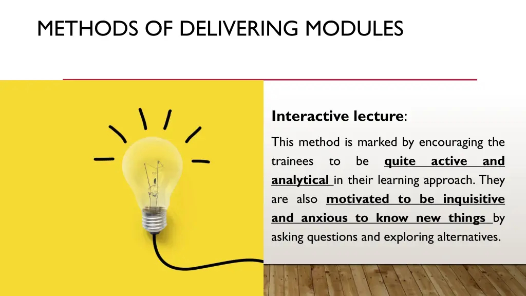 methods of delivering modules