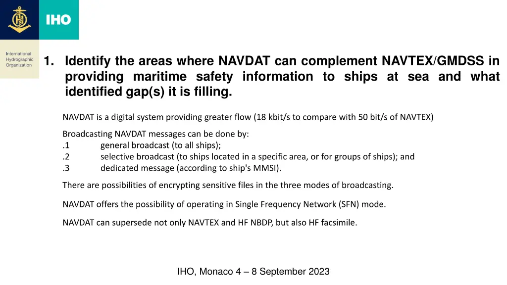 1 identify the areas where navdat can complement