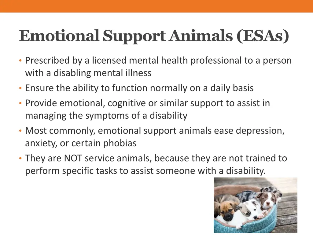 emotional support animals esas