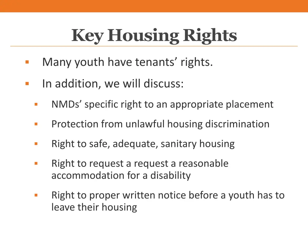 key housing rights