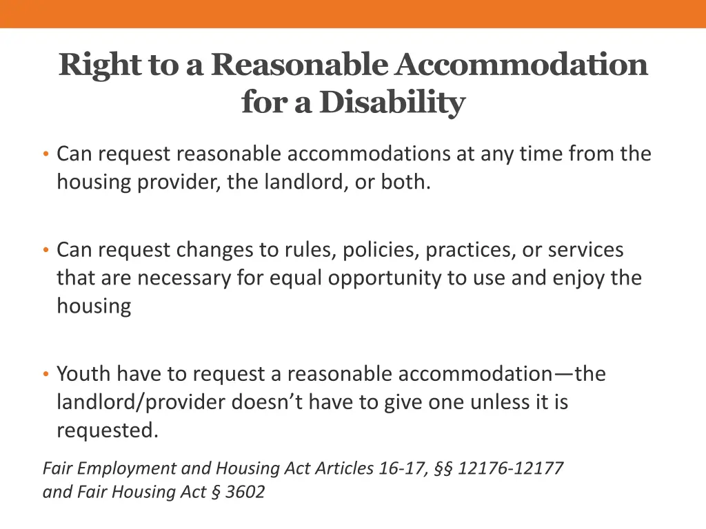 right to a reasonable accommodation