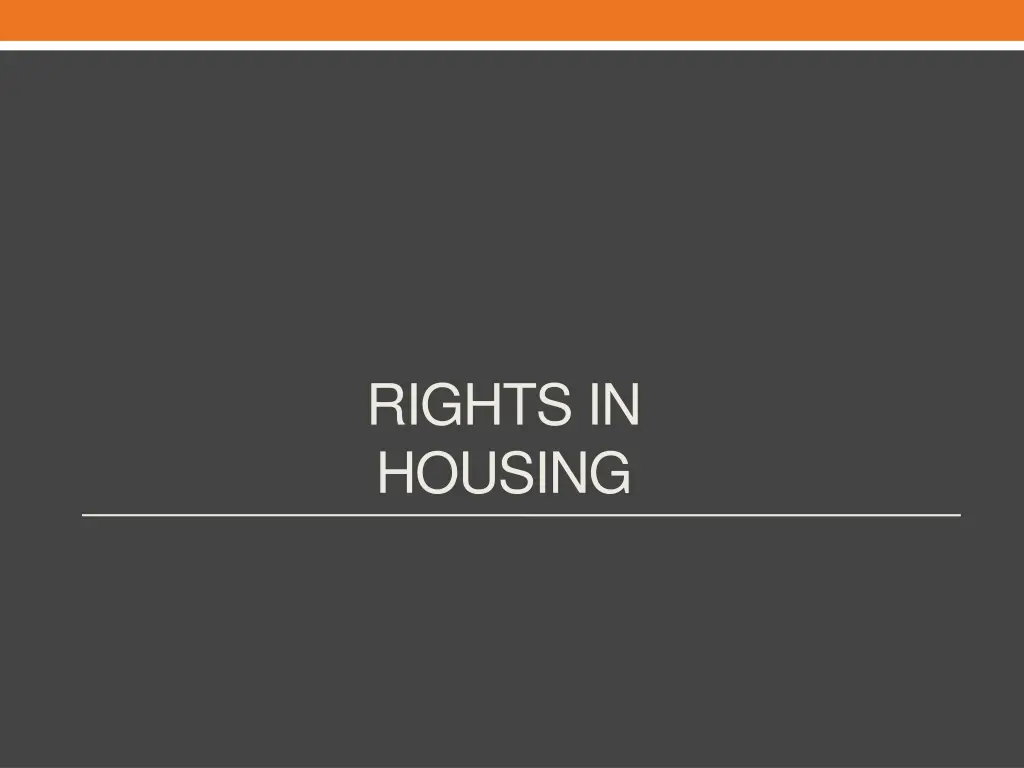 rights in housing