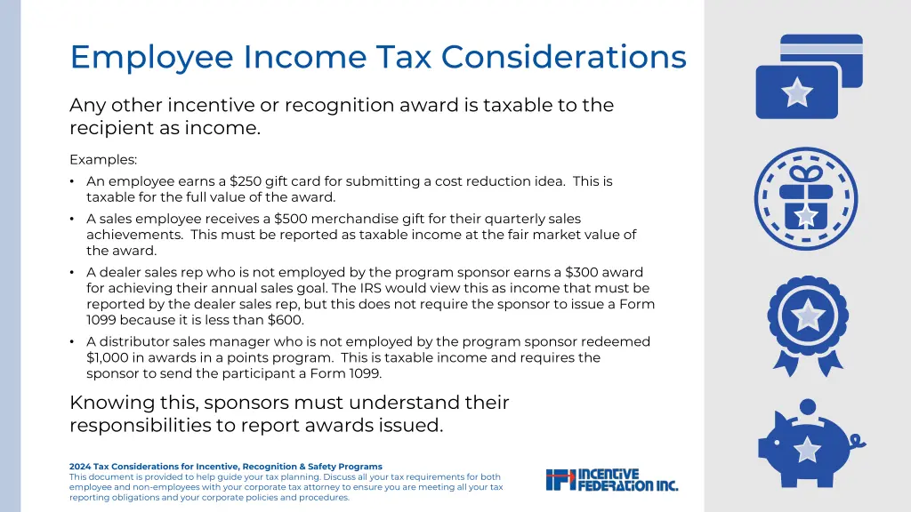 employee income tax considerations
