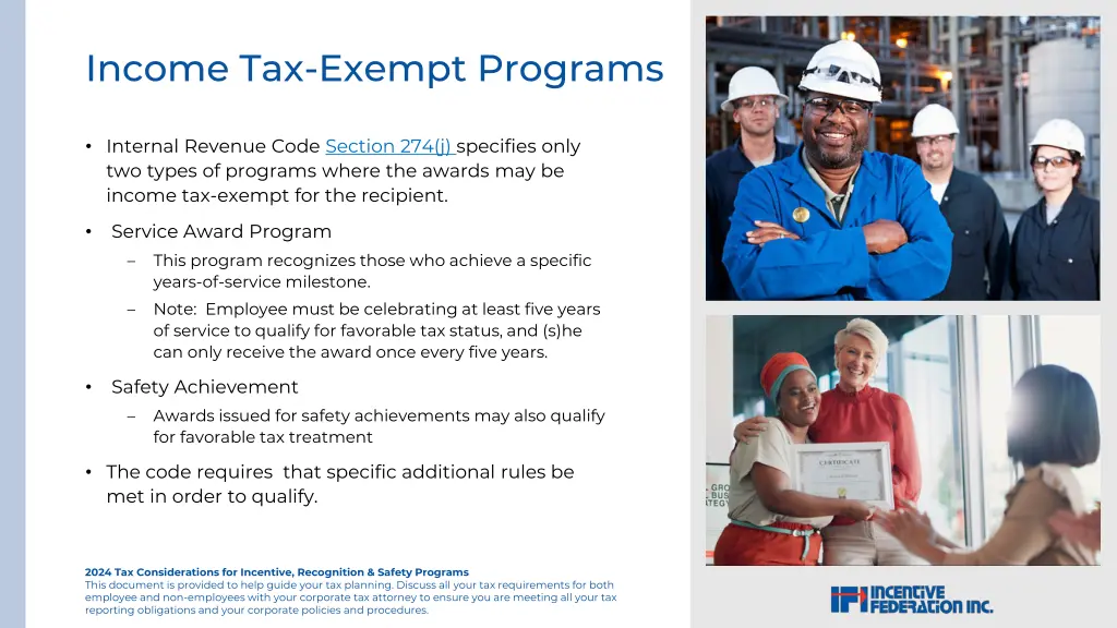 income tax exempt programs