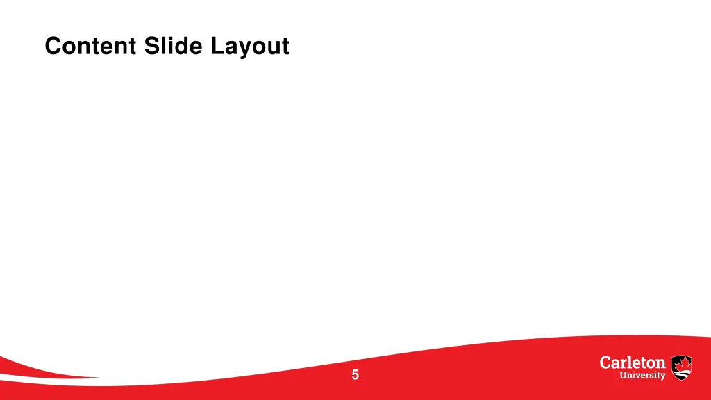 content slide layout