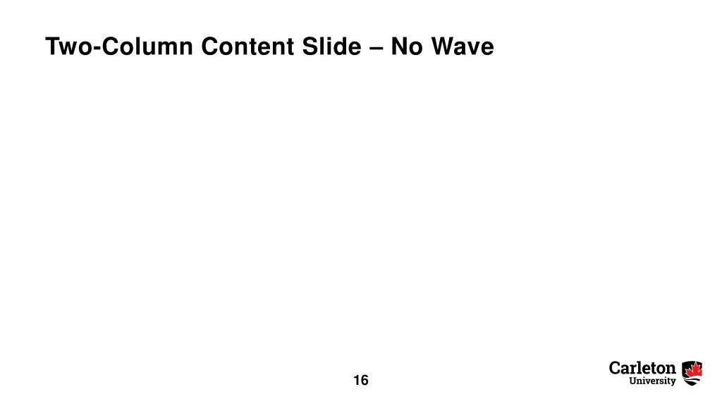 two column content slide no wave