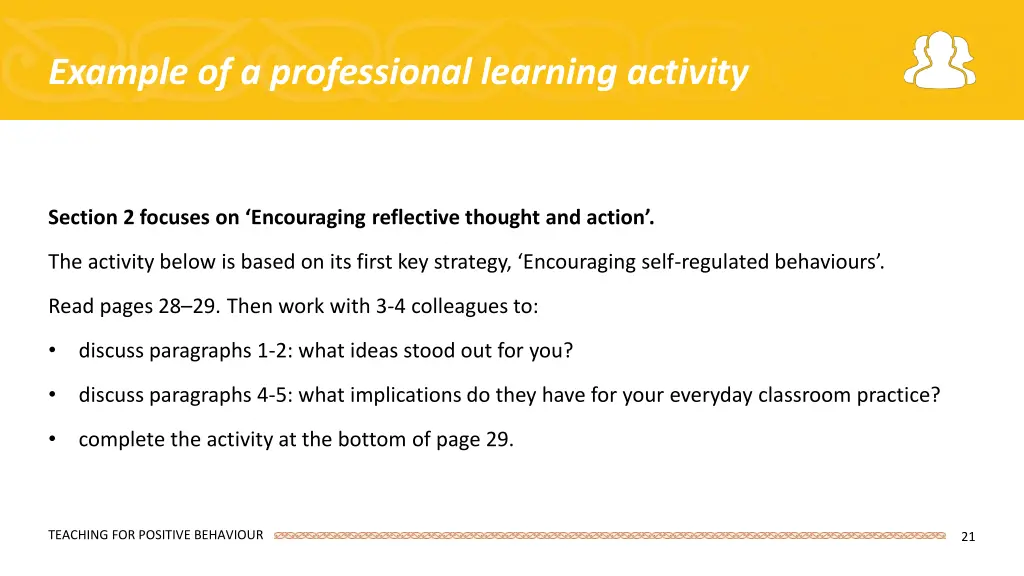 example of a professional learning activity