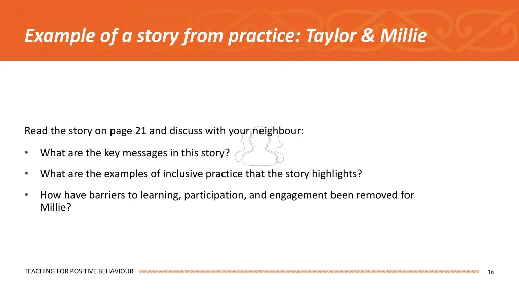 example of a story from practice taylor millie