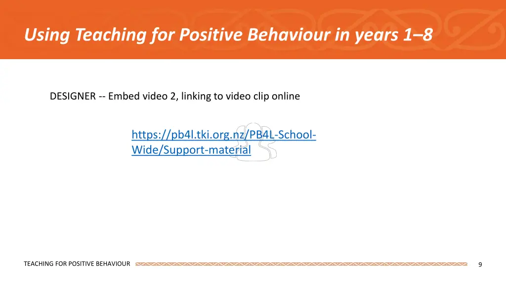 using teaching for positive behaviour in years 1 8