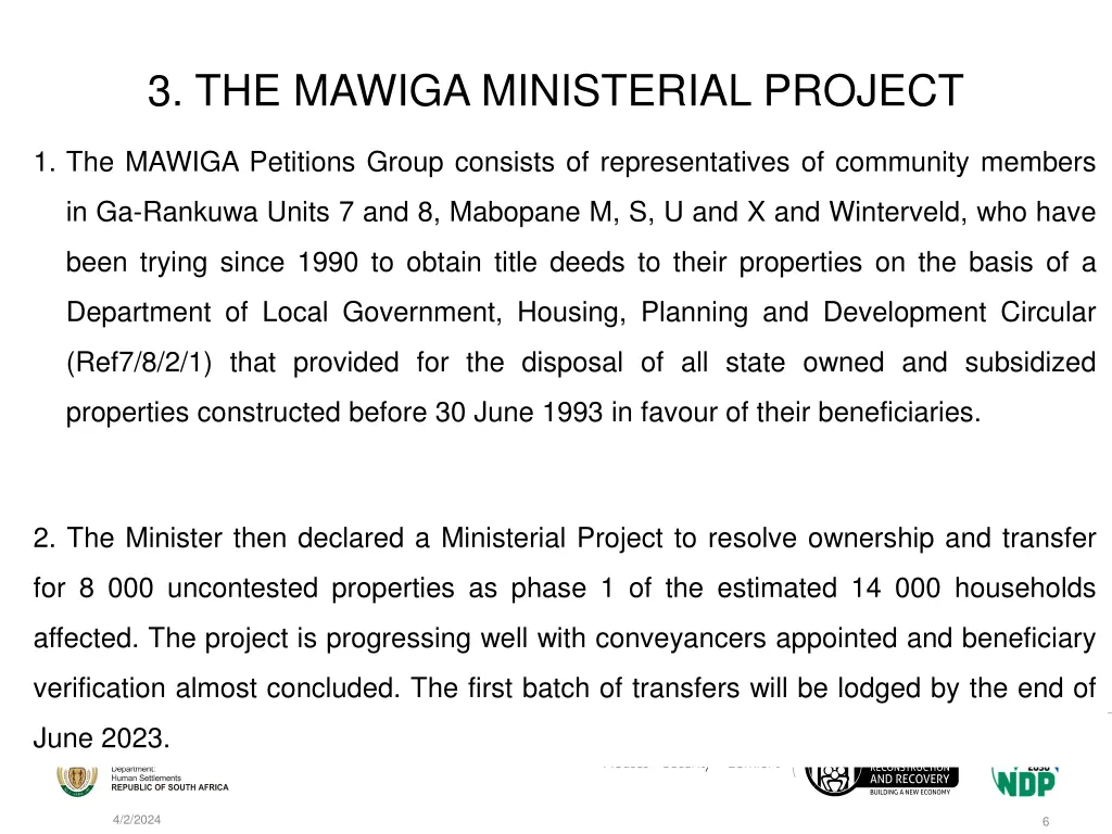 3 the mawiga ministerial project