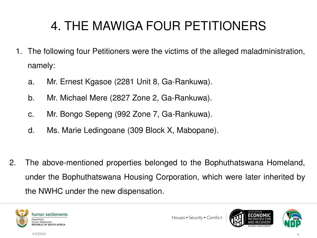 4 the mawiga four petitioners 1