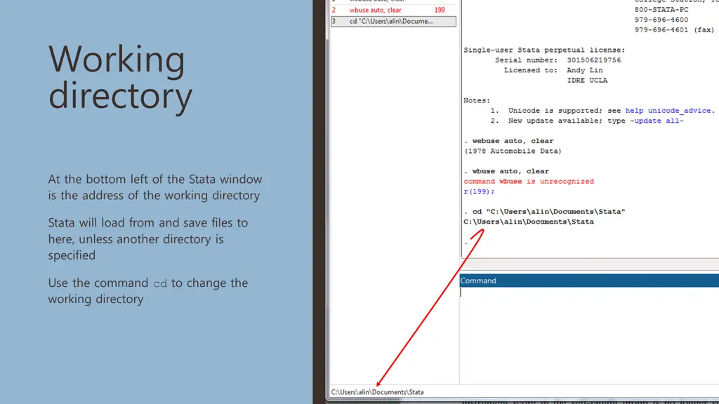 working directory