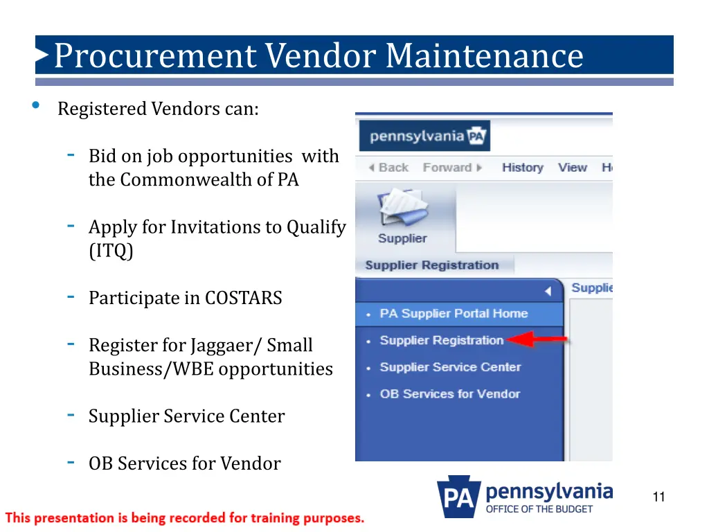 procurement vendor maintenance 1