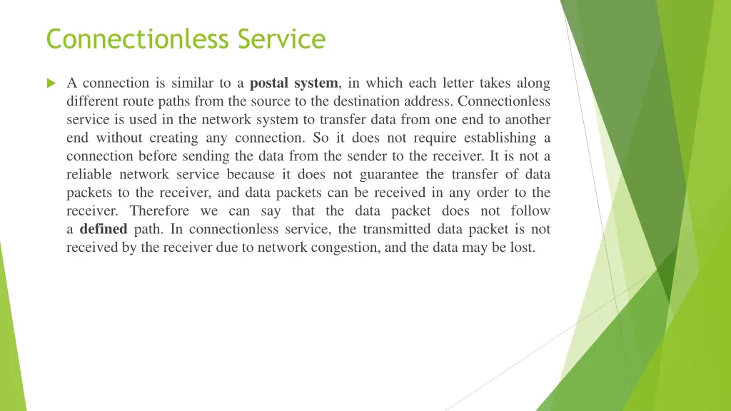 connectionless service