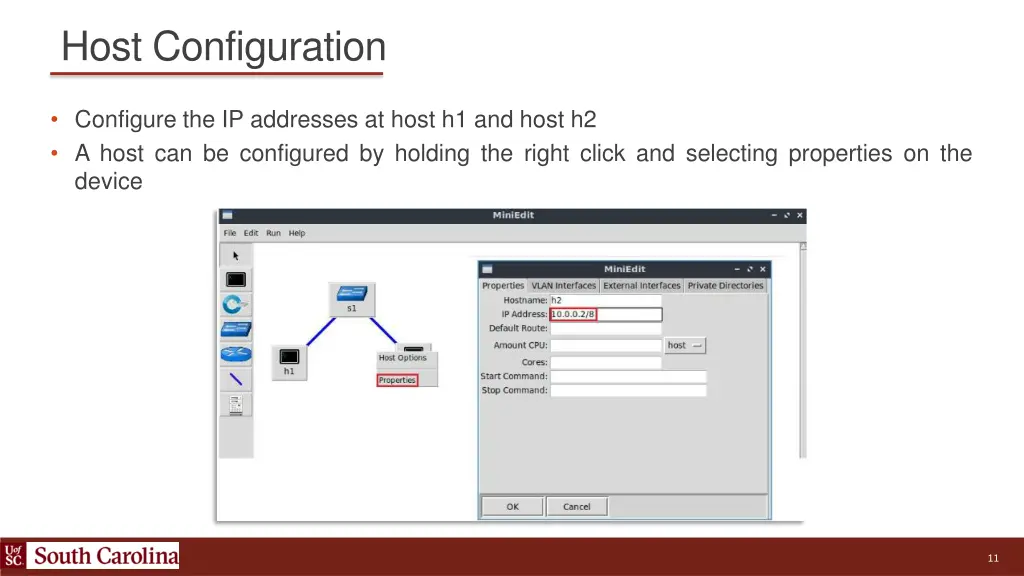 host configuration