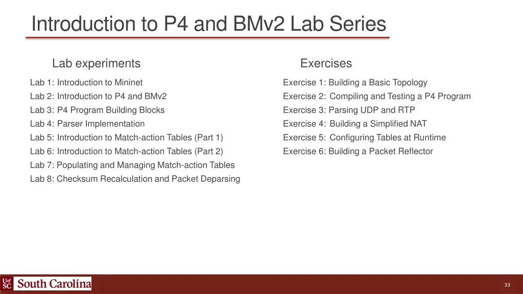 introduction to p4 and bmv2 lab series
