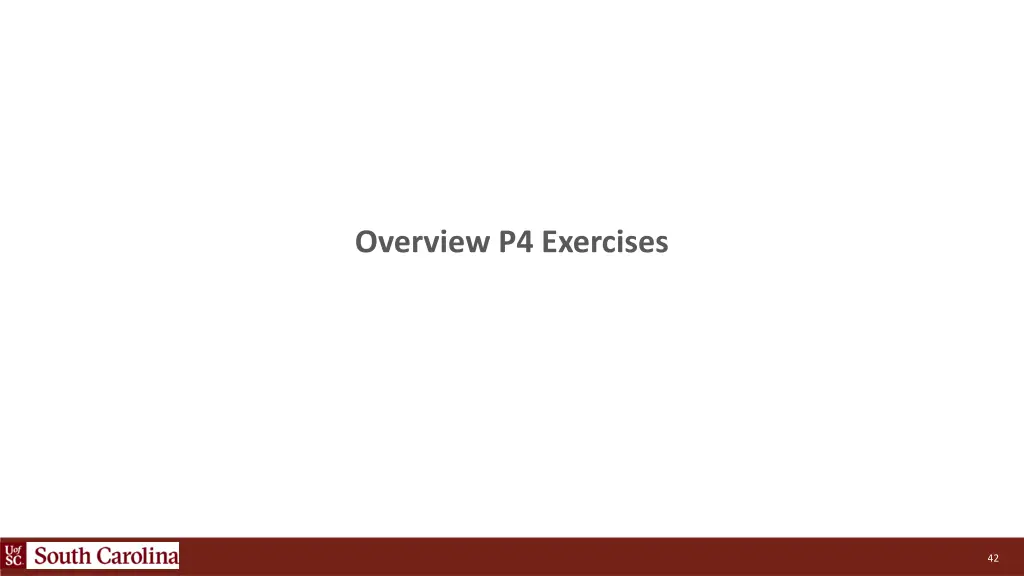 overview p4 exercises