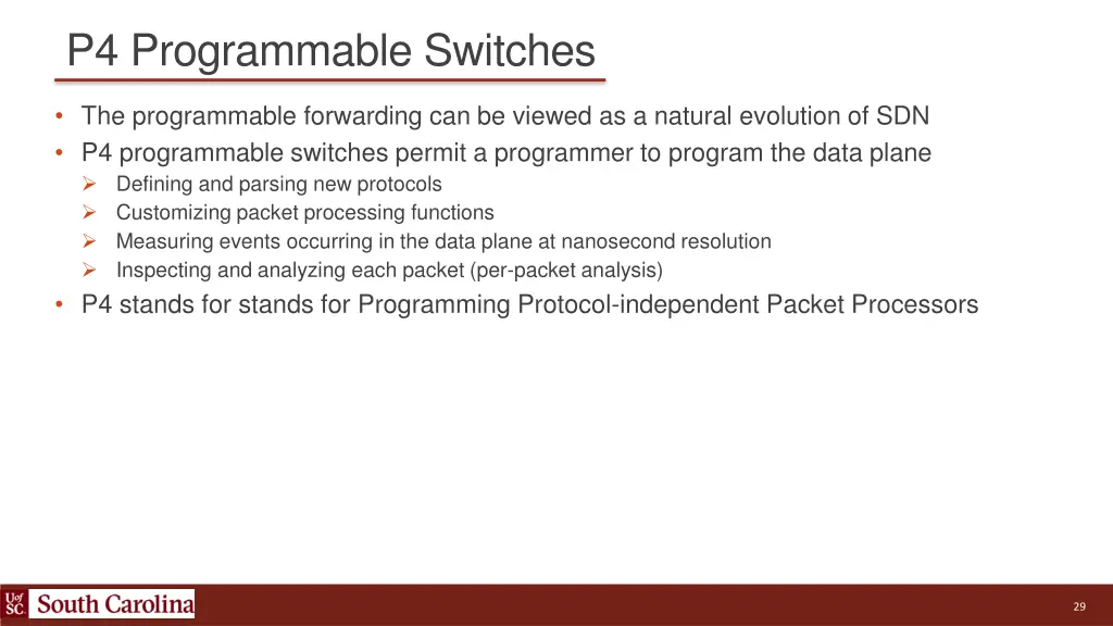 p4 programmable switches