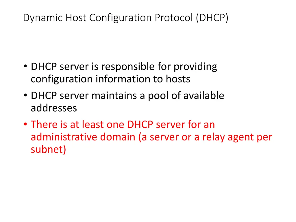 dynamic host configuration protocol dhcp