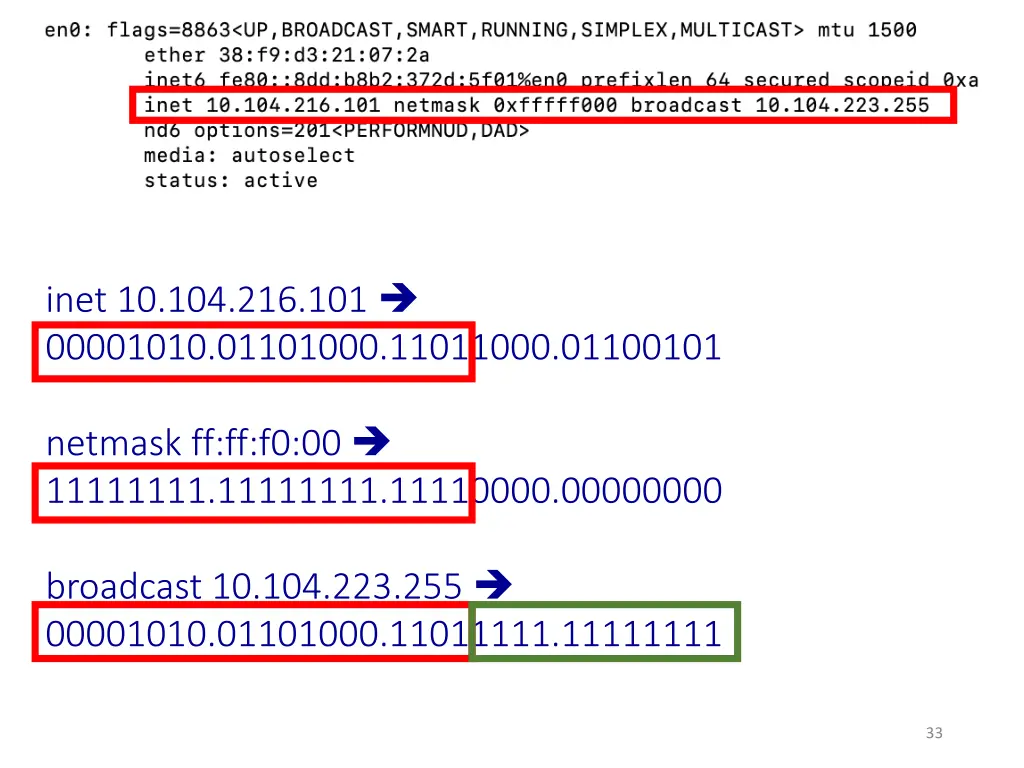 inet 10 104 216 101 00001010 01101000 11011000