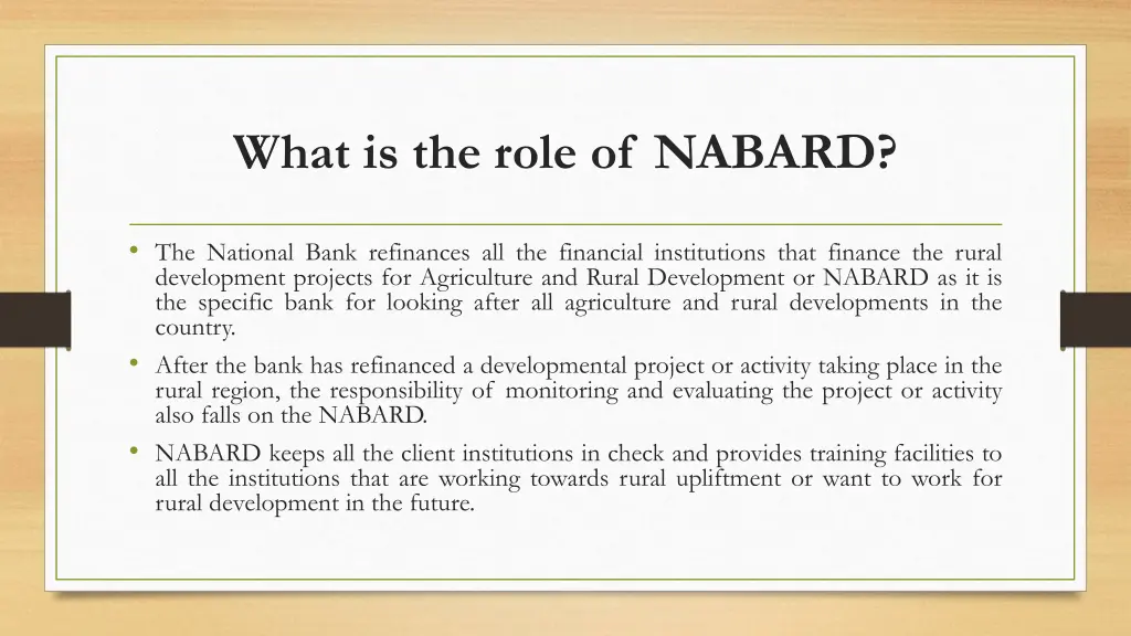 what is the role of nabard 3