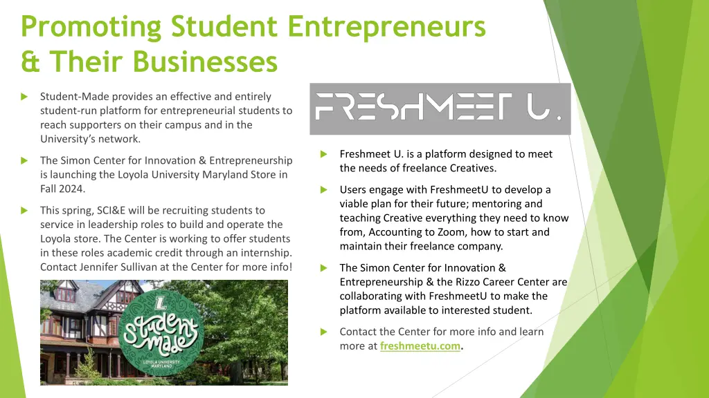 promoting student entrepreneurs their businesses