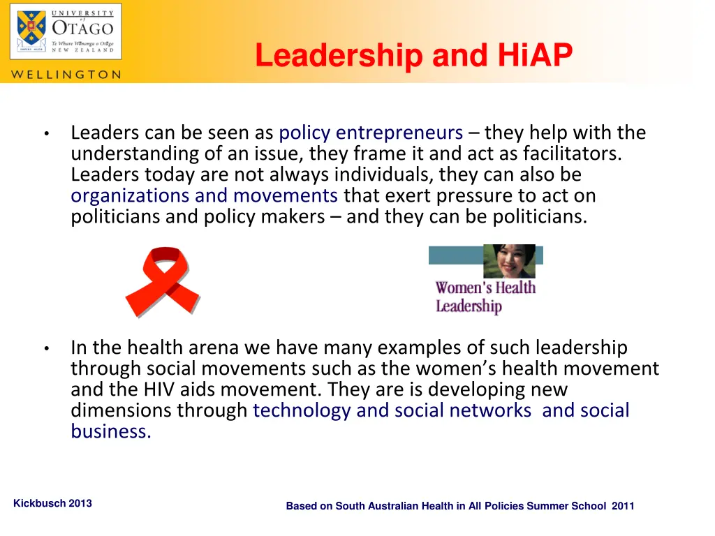 leadership and hiap