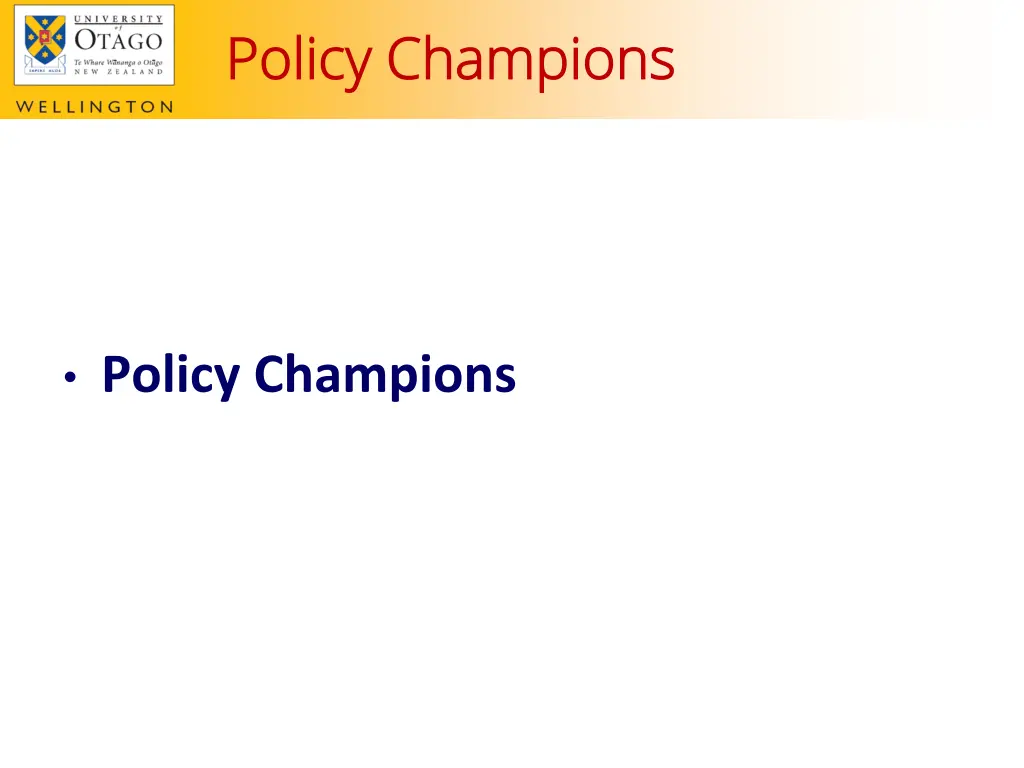 policy champions policy champions