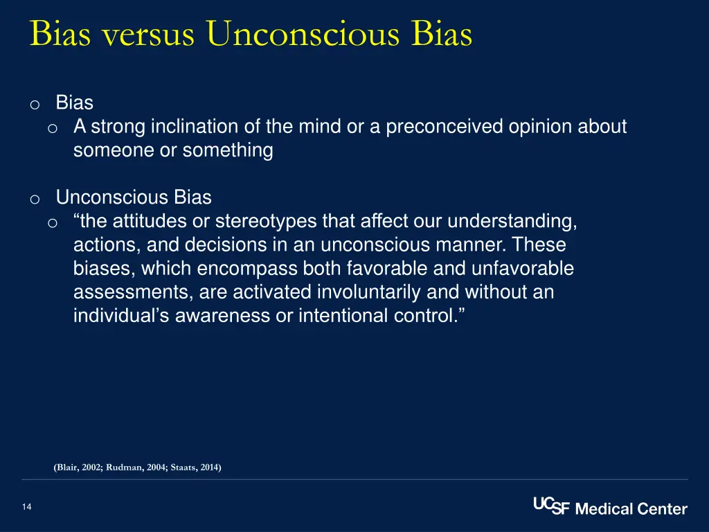 bias versus unconscious bias